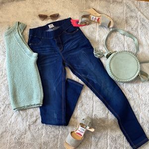 Dark Blue High-Waisted Jeggings Jeans
